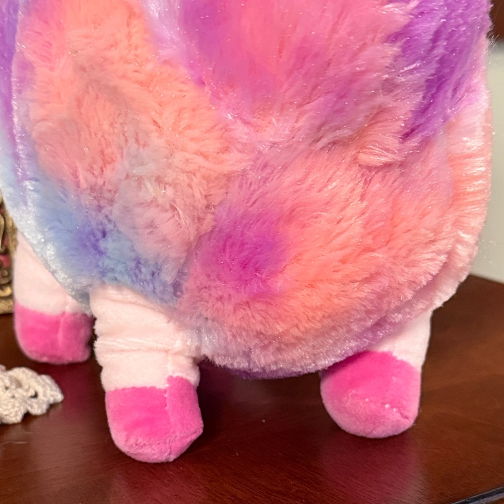 Plush Rainbow Llama Stuffed Animal - Picture 3 of 10